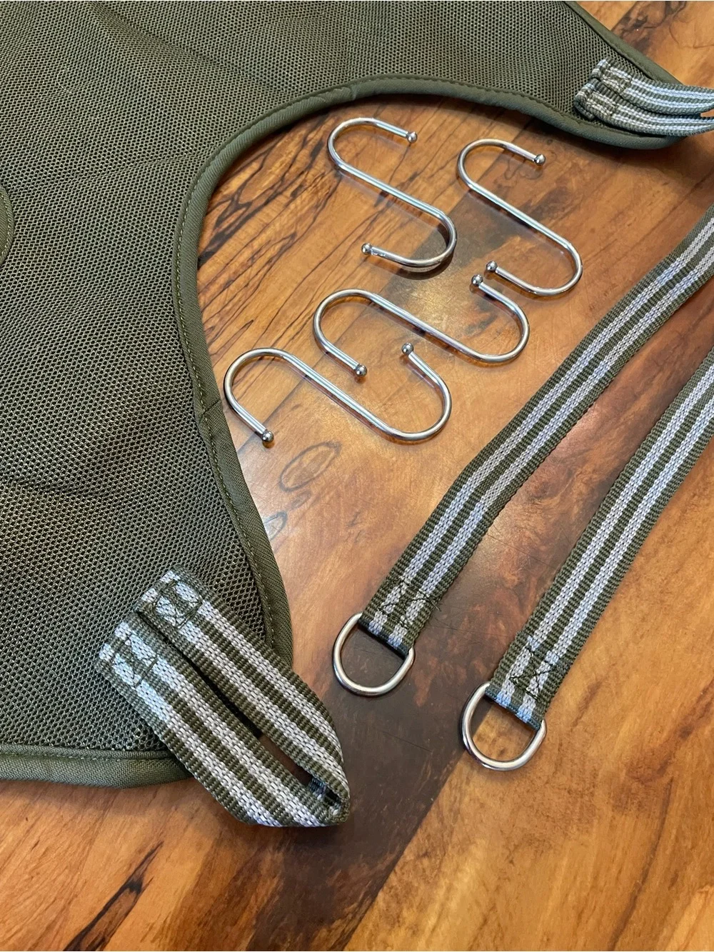 Olive Green Pet Grooming Hammock Sz M for dogs 20- 36 lbs